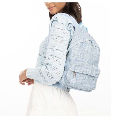 GENERATION LOVE Backpack Tweed Light Blue Gray Eden NEW  display picture 3