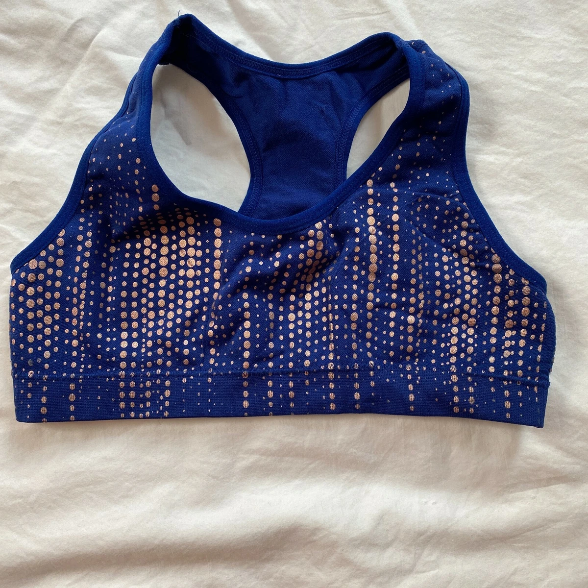 Lot of 2 More Than Magic Girls Blue Sports Training Bras Blue