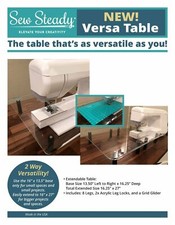 Brother Sew Steady Versa Table 16” x 13.5” or Extend to 16” x 27” - Made in USA