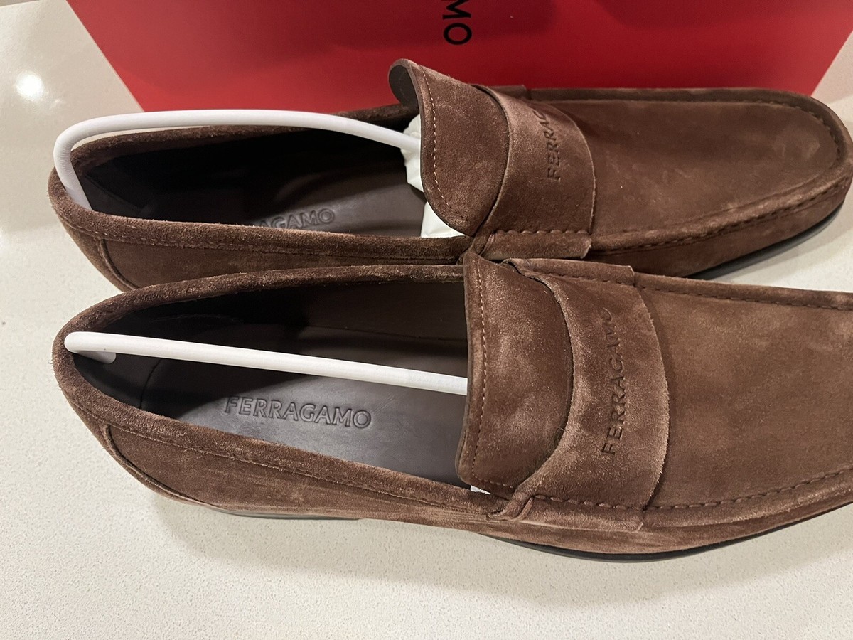 Salvatore Ferragamo スエード ローファー 11 EE Salvatore Ferragamo BROWN Suede Loafers Shoe Size US 11 E
