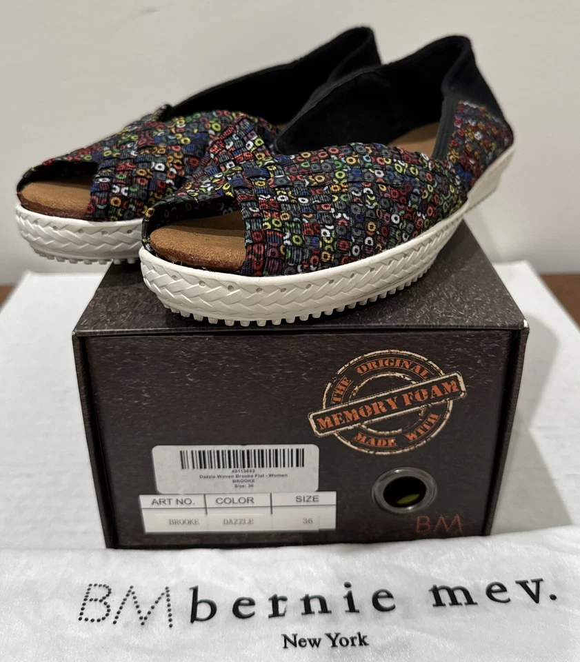 Bernie Mev Women's Brooke Ballet Flats Peep Toe Dazzle  Size 6-6.5 /36 Comfy - Image 2 of 4