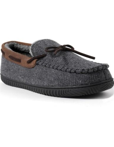 ULTRAIDEAS Men's Comfort Moccasin Slippers Memory Foam House Shoes with Nonslip - Picture 1 of 4