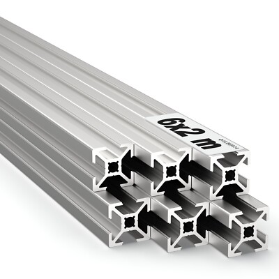 Aluprofil 20x20 Nut 6 Typ B/6x2m=12Meter 2020 System Nut Alu Profil Steck T C U