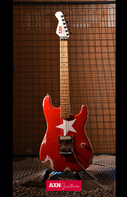 AXN Guitars Star Graphic on Red | eBay