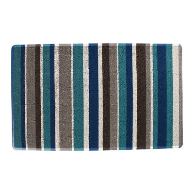 #ad RITZ Striped Tufted Floor Mat – Indoor Outdoor Use Durable Accent Rug $29.99
