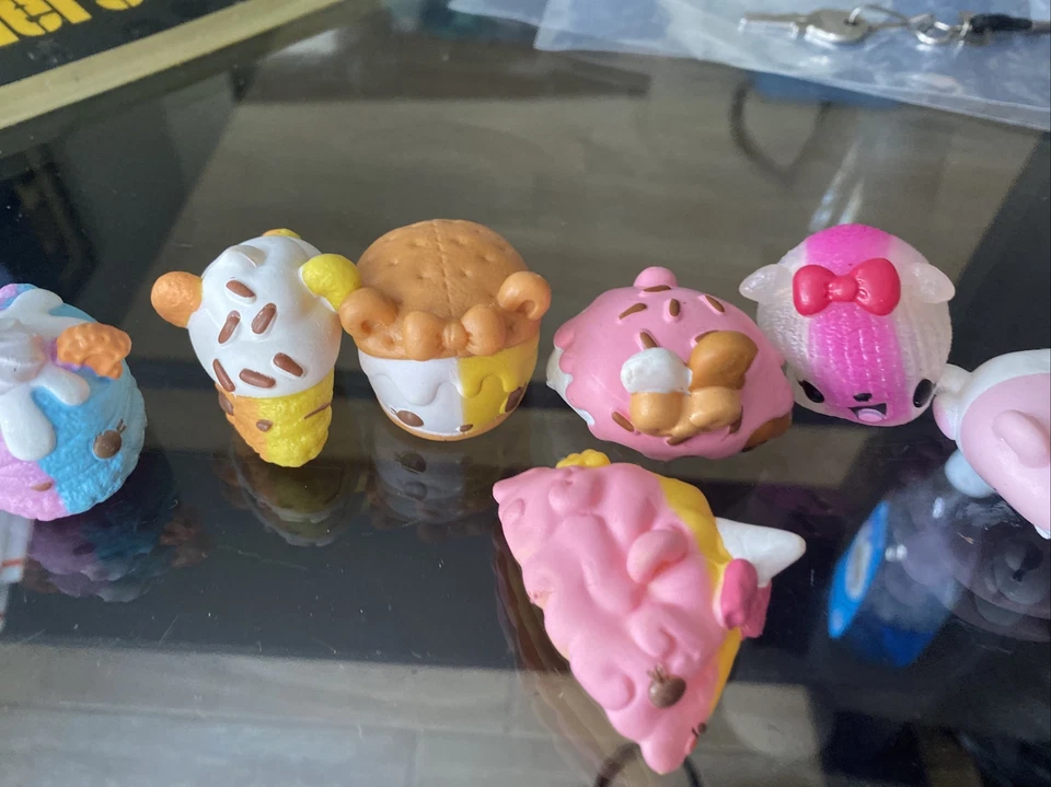 Cubiertas de número mixto helado perfumado translúcido azul amarillo varias 7 piezas año** Foto 2 de 4