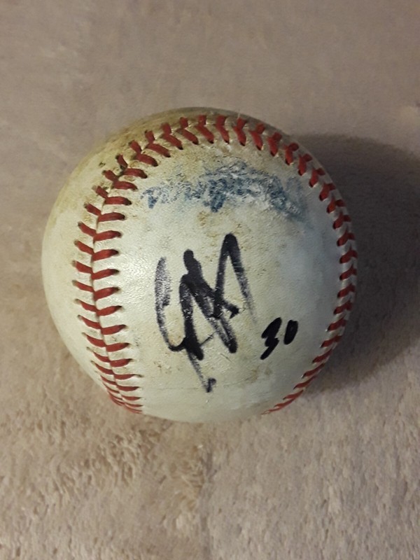 Eric Hosmer MLB Chicago Cubs Signed Autographed Game Used Baseball 