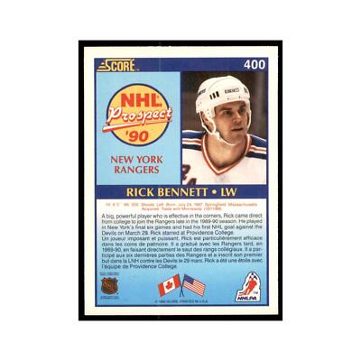 1990 Score Canadian Rick Bennett Hockey Cards #400 | eBay