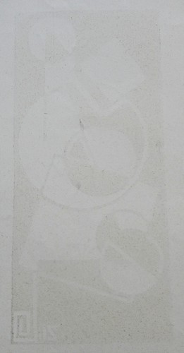 Karel MAES,1921: abstract linocut composition from block; early Constructivism - Picture 4 of 4