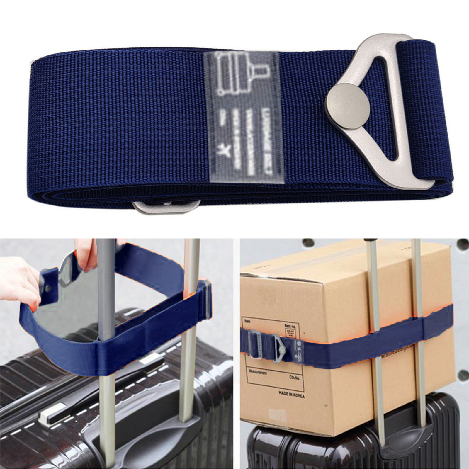 Suitcase Strap Elastic Widely Used Two-in-one Suitcase Strap with Buckle-image