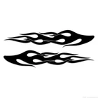 Pair Flames Fire - Decal Sticker - Multiple Colors & Sizes - ebn7290