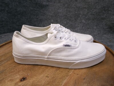 VANS Women Authentic Low Classic True White Canvas Skate Shoes Sneakers  Size