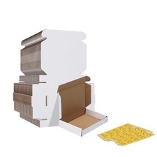 6x4x1 inches Shipping Boxes Set of 50 White Corrugated Cardboard Box Literatu...