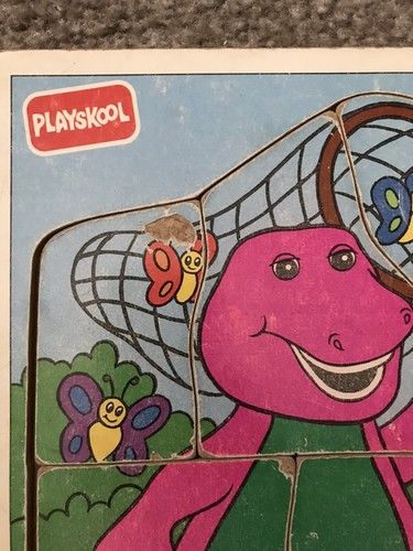 Barney Wooden Puzzle Playskool 10 Pieces 328-07 1993 Ages 2-5 - Picture 2 of 2