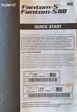 Roland Fantom-S Fantom-S88 Synthesizer Keyboard Original Quick Start Guide Book.