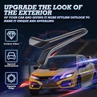 Carbon Look Front Fog Light Lamp Cover Trim For Honda Civic Hatchback 2020 2021