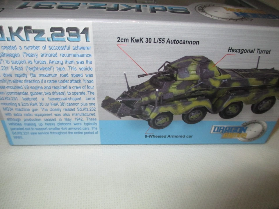 DRAGON 1:72 SD.KFZ.231 23.PZDIV MOZDOK  1942 - Image 3 of 3