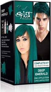  Splat  30 Wash Hair  Dye  Kit Semi Permanent Deep Emerald  
