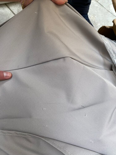 Ombrellone Grigio 3x4 Decentrato con Manovella - COPERTURA CON DIFETTI - Foto 2 di 5