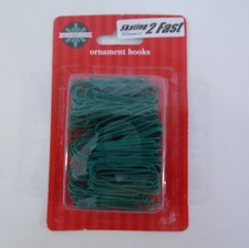 100 Holiday Ornament Hooks Green Christmas Tree Hangers December Home