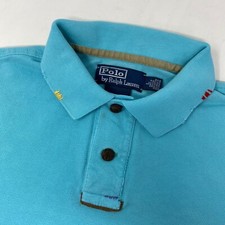 Polo Ralph Lauren Polo Shirt Colorful Trim Short Sleeve Casual Top Men's L