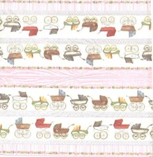 Lot de 3 Serviettes en papier Cocktail Naissance Landau Decoupage Collage