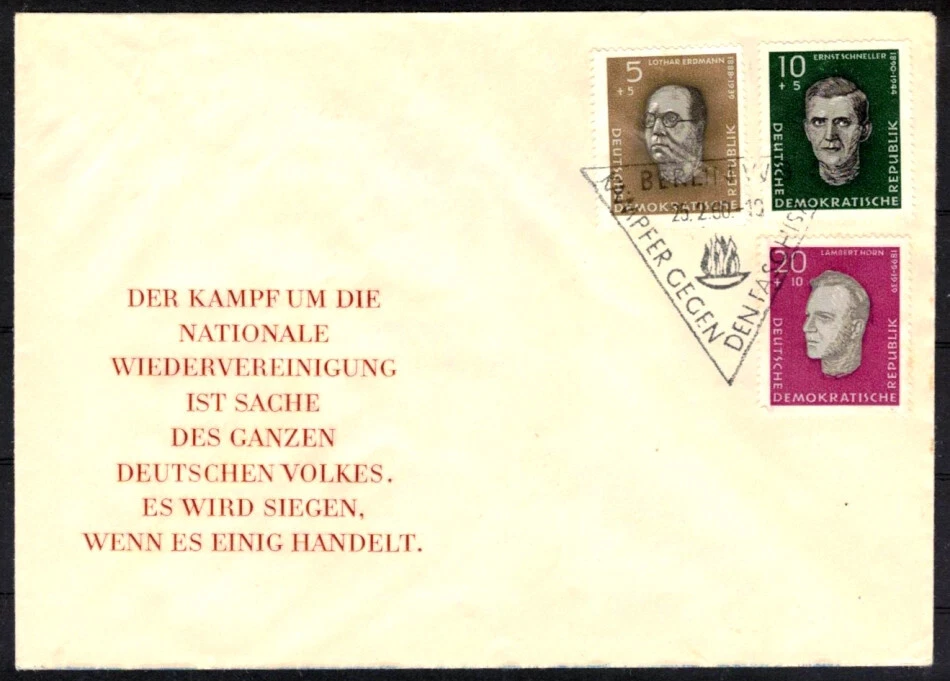 DDR 752-754 auf FDC 1 / KZ Opfer 2.Weltkrieg , Mahnmale , Gedenkstätten - Bild 1 von 1