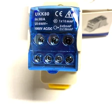 DIN Rail Distribution Terminal Block 80A SOLAR POWER JUNCTION BOX OHIO SELLER