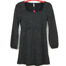 Xhilaration Womens Sweater Dress Charcoal Grey Size L Large Long Sleeve