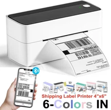 Bluetooth Shipping Label Printer or 4x6 Thermal Paper for Small Business Lot