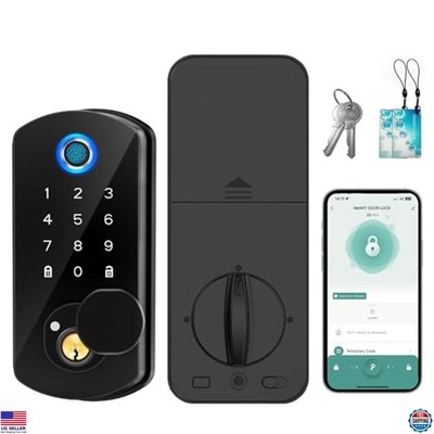 Advanced Fingerprint Deadbolt Smart Lock - Keyless Entry, App Control, Biometric
