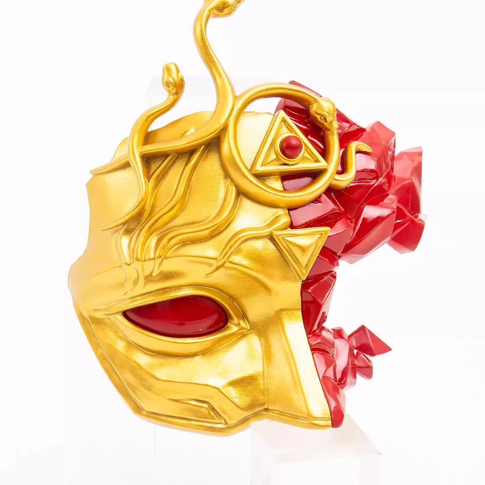Game Identity Ⅴ Ithaqua Resin Half Face Mask Gold Cosplay Prop Replica Headwear  - Image 3 of 4