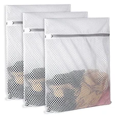 3Pcs Durable Honeycomb Mesh Laundry Bags for Delicates 125gsm Net 3 Medium