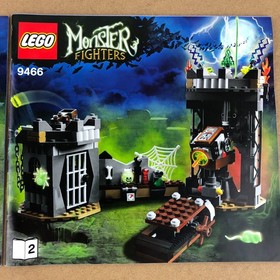 Lego Monster Fighters The Crazy Scientist & His Monster 9466 Manual Booklet ONLY