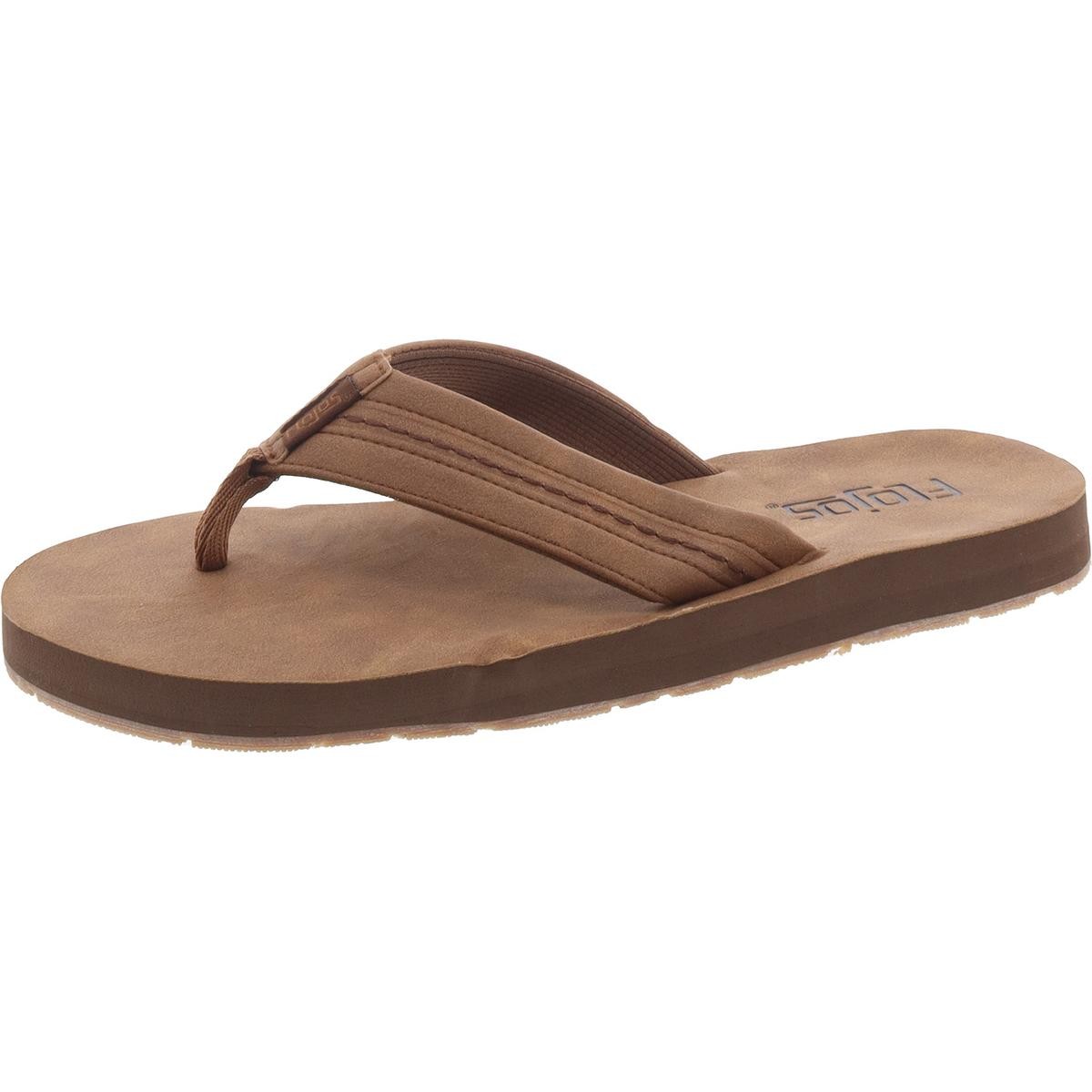 Мужские босоножки-стринги на плоской подошве Kane Tan Flojos 7 Средний (D) BHFO 5809