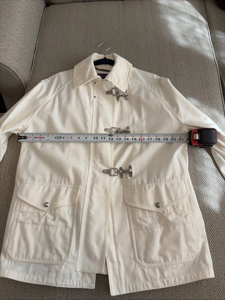 Jaqueta masculina Ralph Lauren etiqueta roxa branca tamanho M - Imagem 3 de 4