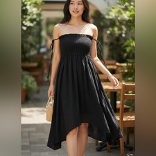 Womens Ulla Johnson Black Midi Dress – Size 6