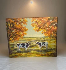  Cows box sign Primitives by Kathy rustic country farmhouse wood 