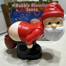 Christmas Toy Santa Claus Bubble Blower with Music Lights Xmas Gag Gift H5