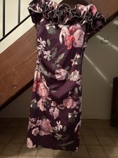 XScape Floral Cocktail Length Dress Size 16