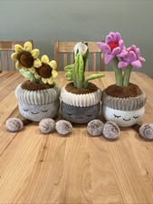 Greenhouse By Russ 3-Pack Potted Plant Plush Set Includes A Lily Approx. 10"-12"