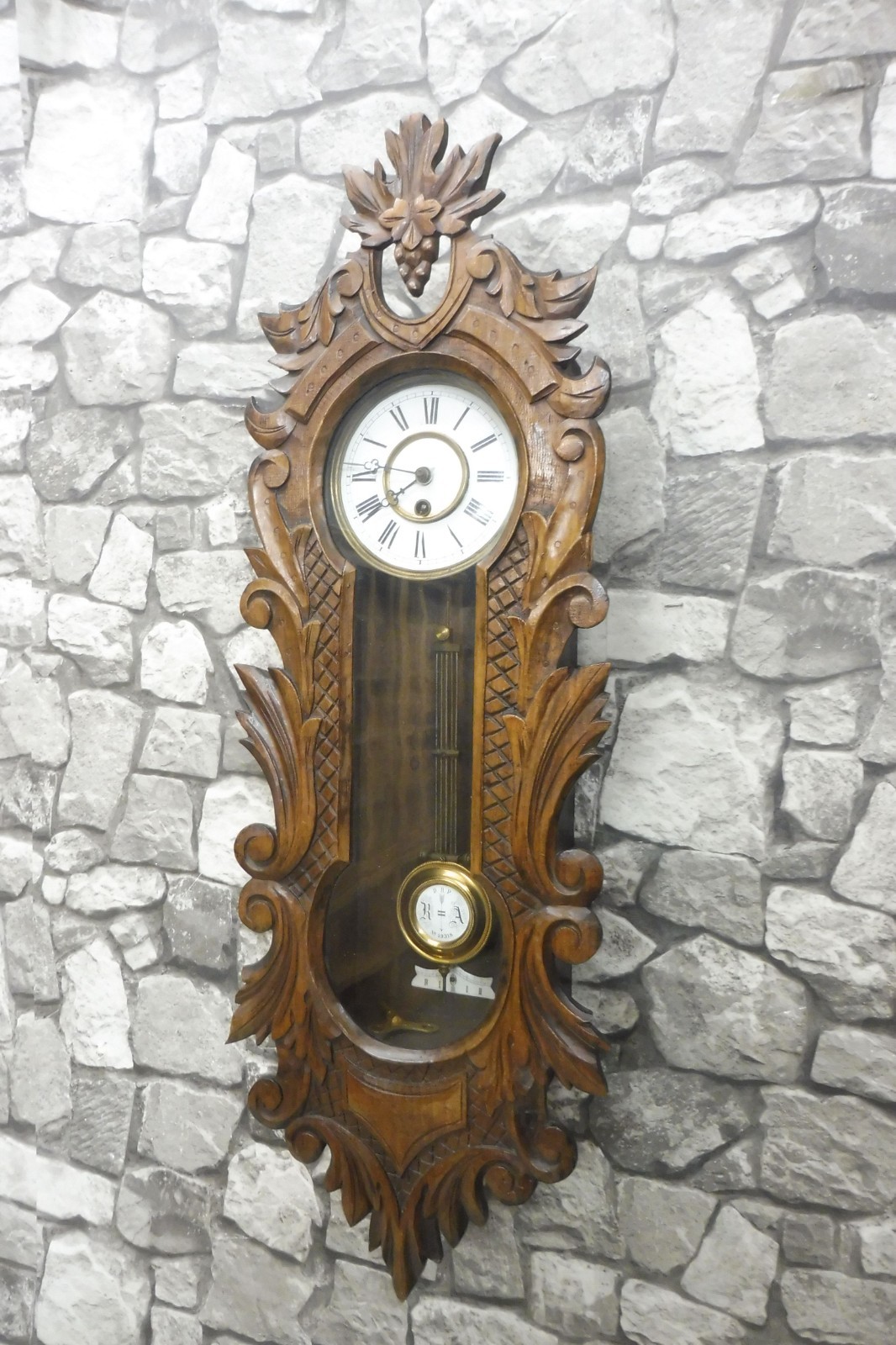 Antique wooden wall clock antique old clock regulator