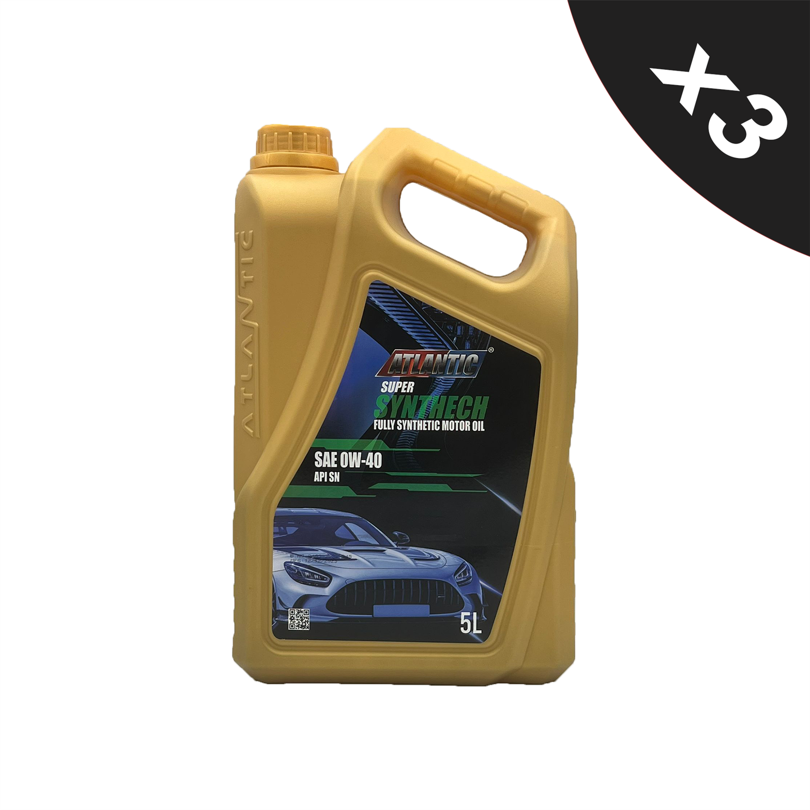Atlantic 0w40 Fully Synthetic Engine Oil ACEA A3/B3 API SN BMW LL01 3x5L