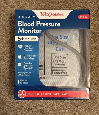 Walgreens Upper Arm Blood Pressure Monitor Irregular Heartbeat UltraSoft Cuff