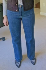 Rachel Zoe High Rise Straight Leg Jeans Medium Wash Blue 8