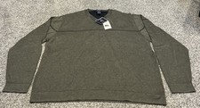 Men  s Size XL Extra Large Dockers Gray/Green Sweater Shirt Pullover NWT