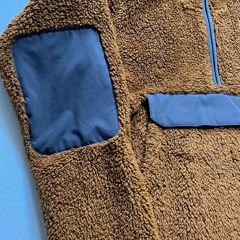 Sudadera con Capucha Pullover The North Face Para Hombre Mediana Marrón Campshire Sherpa Vellón 1/4 Cremallera Foto 4 de 4