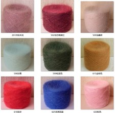 Italian-Made Super Fine High-Count Soft Angora Kid Mohair Yarn - 5 Skeins  50g