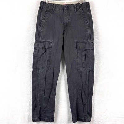 Levis XX Cargo Pants Mens 30x30 Black Straight Preppy Classic Utility Y2K