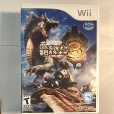 Capcom Monster Hunter 3 Tri Nintendo Wii w/ Manual, Multiplayer Action Adventure